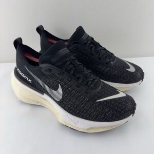 Nike ZoomX Invincible Run Flyknit 2 Men's Size 9.5 Black White Running Shoes